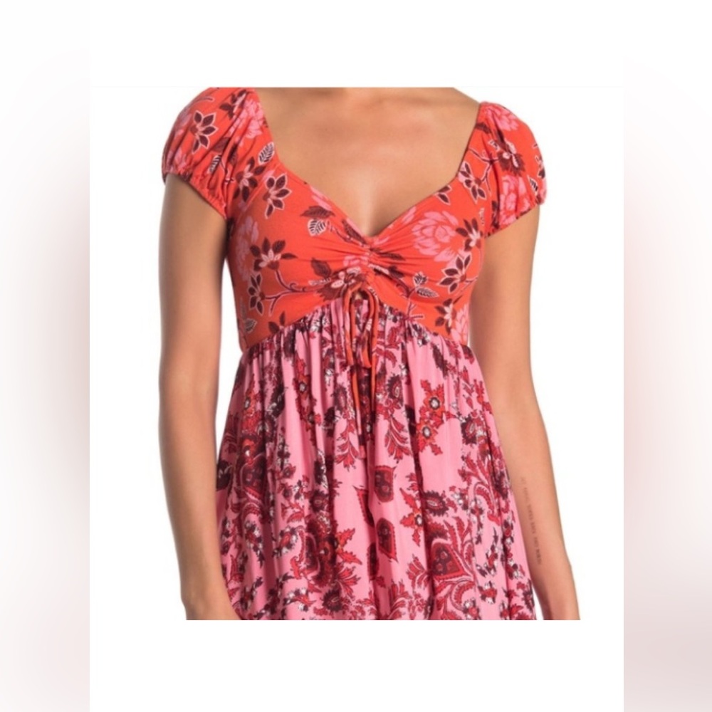 Free People Womens La Bamba Floral
Baby Doll Pullover Top - Large